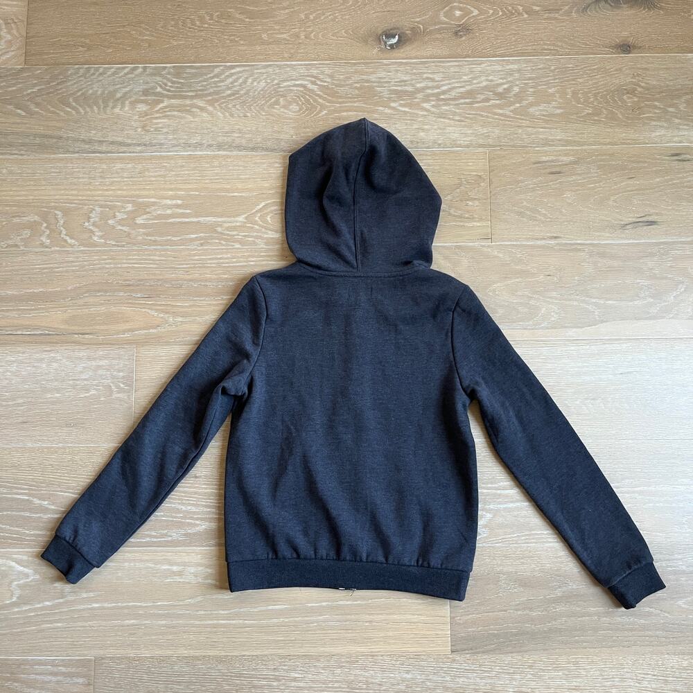 Hurley Full Zip Fleece Hooded Jacket - Size XS Unisex Black/Gray NEW - Picture 2 of 3